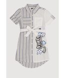 Girls Striped Smocked Tiered Dress