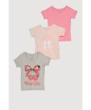 Little Girls Color Block Tie Waist Belted Romper