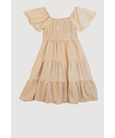 Little Girls Smocked Tiered Peasant Dress