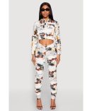 Printed Hyperstretch Stacked Pants