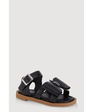 Toddler Girls Bow Band Buckle Strap Sandals