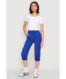Triangle Dot Print Belted Pants